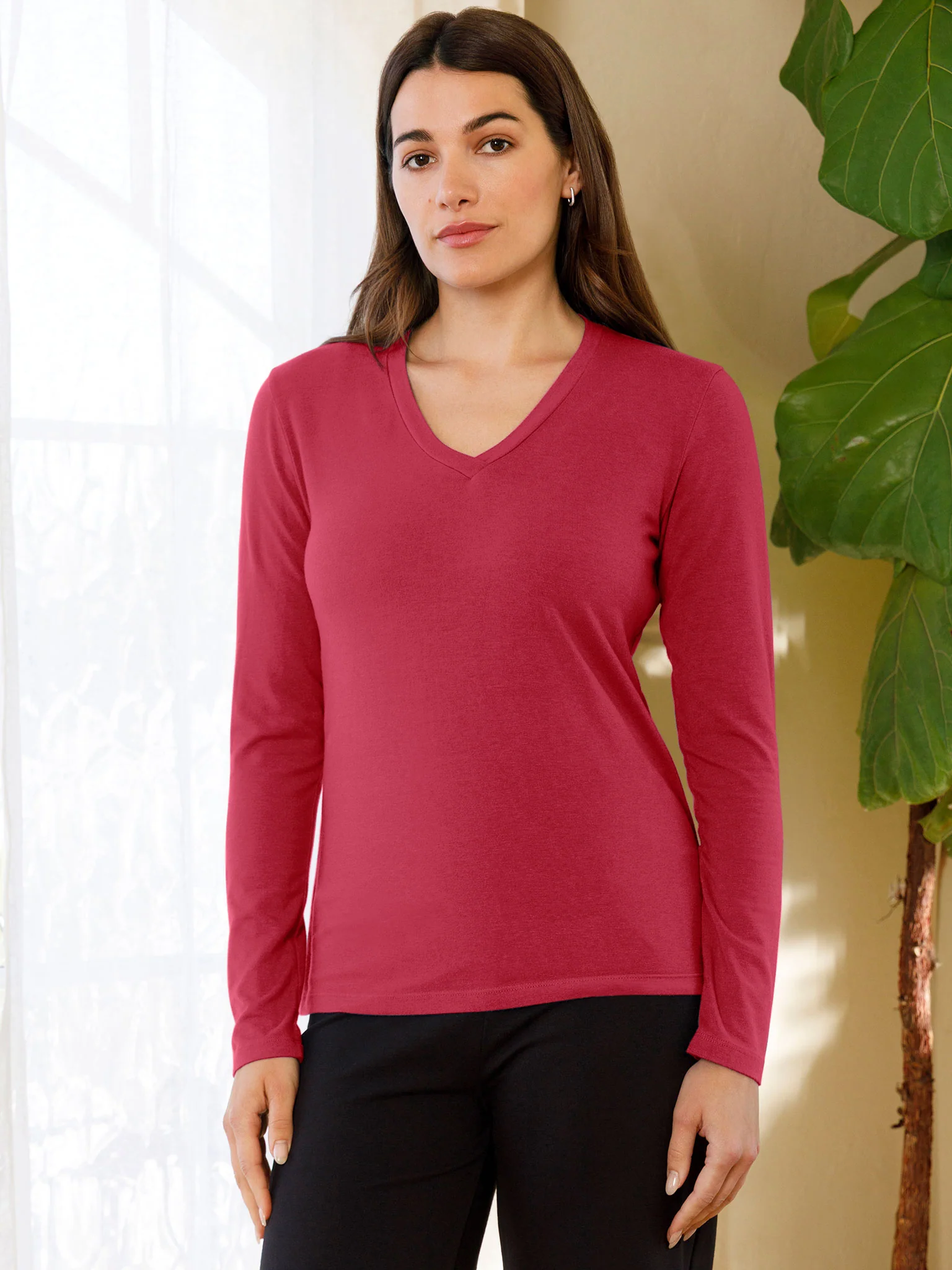Long Sleeve V Neck - Image 11